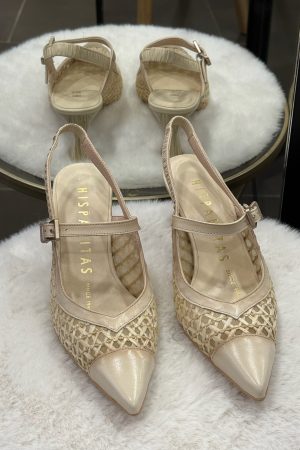 Escarpin slingback femme Hispanitas Giorgia V26 butter en cuir élégant et confortable disponible chez Euridys Chaussures à Arcachon.
