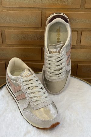 Basket femme Gola Daytona Blaze gold cameo sneaker rétro confortable et tendance disponible chez Euridys Chaussures à Arcachon.