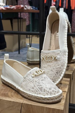 Espadrilles femme Liu Jo Canvas 04 blanches en toile légère, modèle estival confortable et tendance disponible chez Euridys Chaussures à Arcachon.