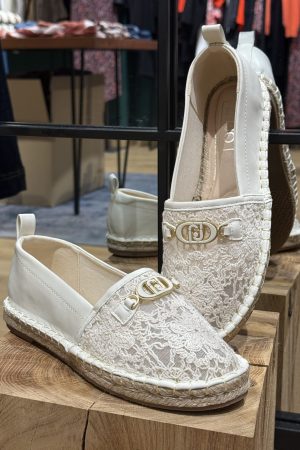 Espadrilles femme Liu Jo Canvas 04 blanches en toile légère, modèle estival confortable et tendance disponible chez Euridys Chaussures à Arcachon.